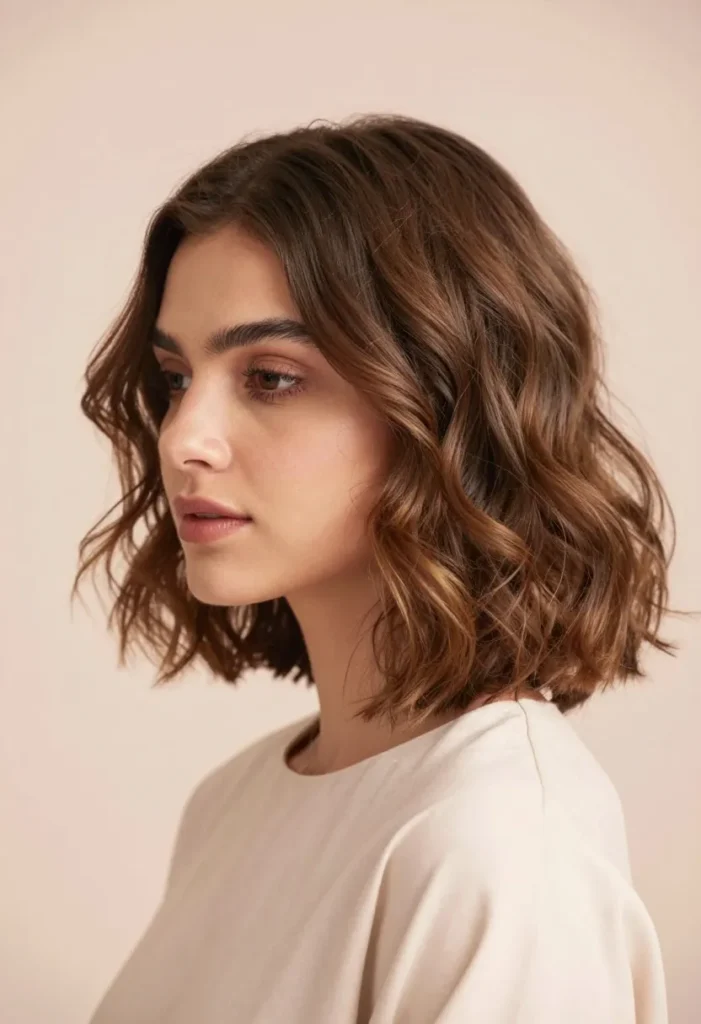 Soft Wavy Short Hair Look Soft Wavy Short Hair Look