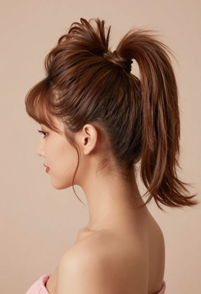 Teased Flipped Ponytail Teased Flipped Ponytail