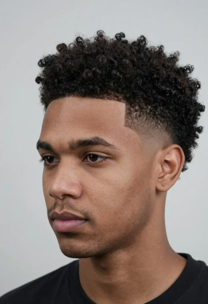 Temple Fade Afro Curls Temple Fade Afro Curls