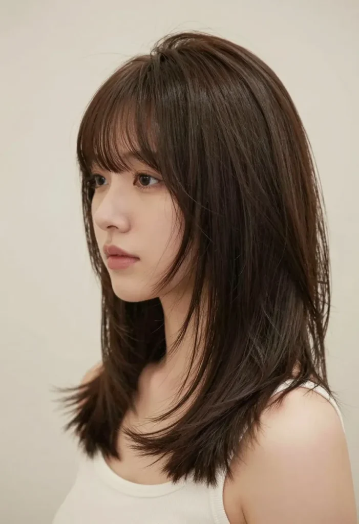 Textured Cut with Jagged Bangs Textured Cut with Jagged Bangs
