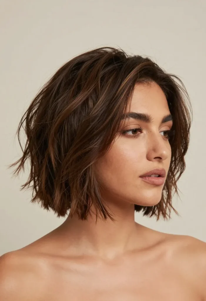 Textured Short Bob Style Textured Short Bob Style