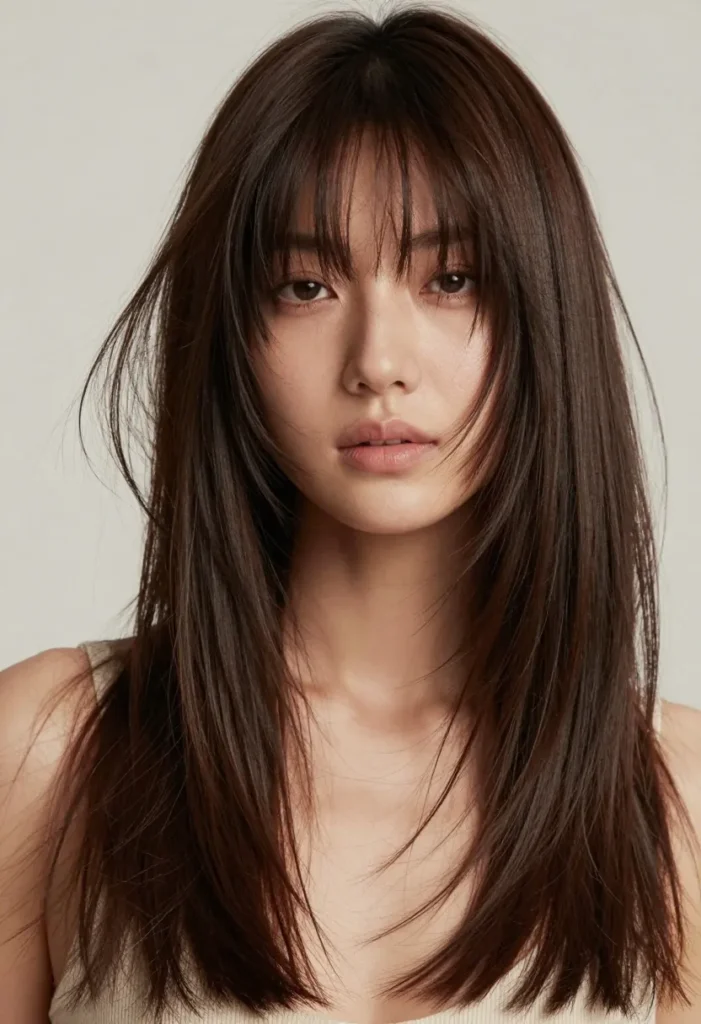 Tousled Straight Thick Hair Cut Tousled Straight Thick Hair Cut