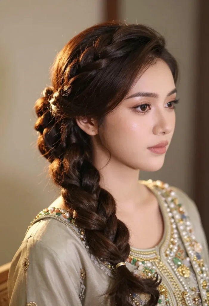 Twisted Crown Hairstyle for Eid Twisted Crown Hairstyle for Eid
