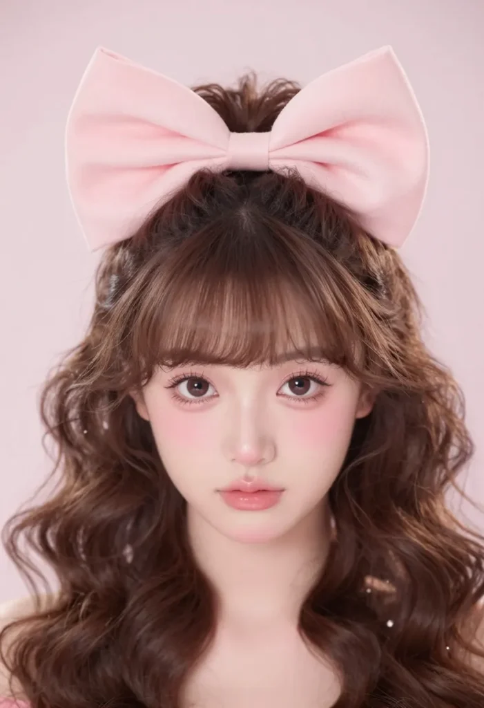 Valentine's Day Top Bow Hairstyle Valentine's Day Top Bow Hairstyle