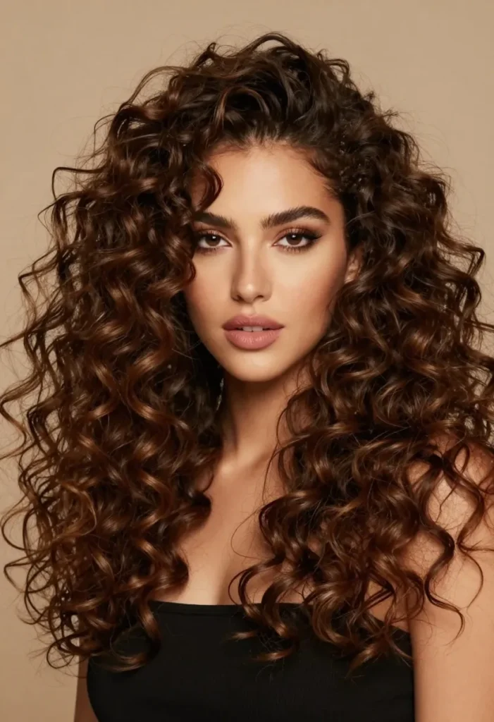 Voluminous Curly Blowout Look Voluminous Curly Blowout Look