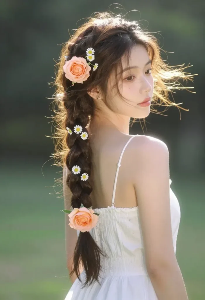 Whimsical Floral Communion Braid Whimsical Floral Communion Braid