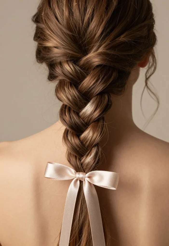 Dutch Braid with Ribbon Dutch Braid with Ribbon