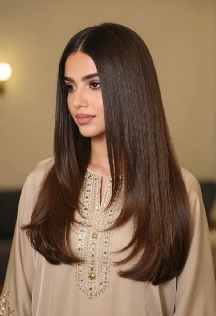 Layered Hair with Side Part Layered Hair with Side Part