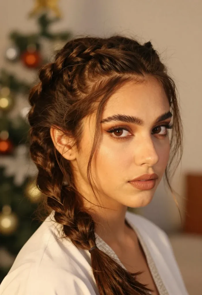 Messy Crown Braid Messy Crown Braid