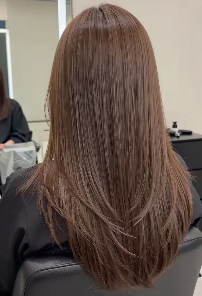 Sleek Straight Layered Hair Sleek Straight Layered Hair