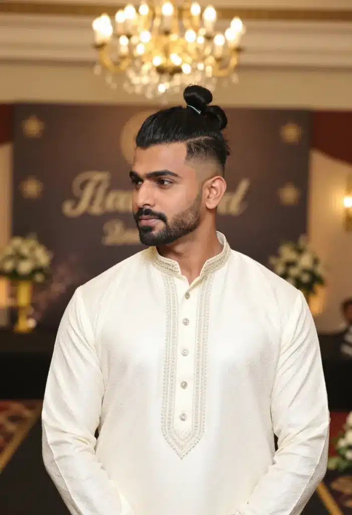 Statement Man Bun Fade Statement Man Bun Fade